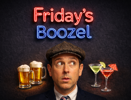 Friday's boozel - fun social sharing game - players spin a wheel to reveal a cocktail recipe, then share their result on social media to win prizes